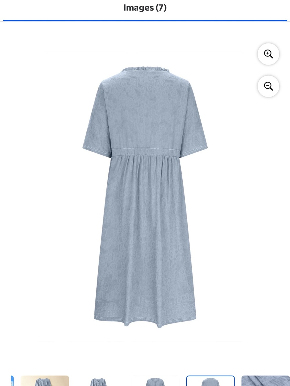 NEW midi dress, short sleeve, v-neck, modest - Picture 3 of 7